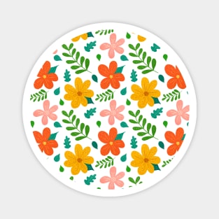 Colorful Floral pattern Magnet